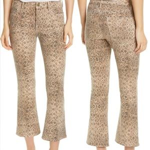 FRAME Snakeskin Le Crop Mini Bootcut Pants